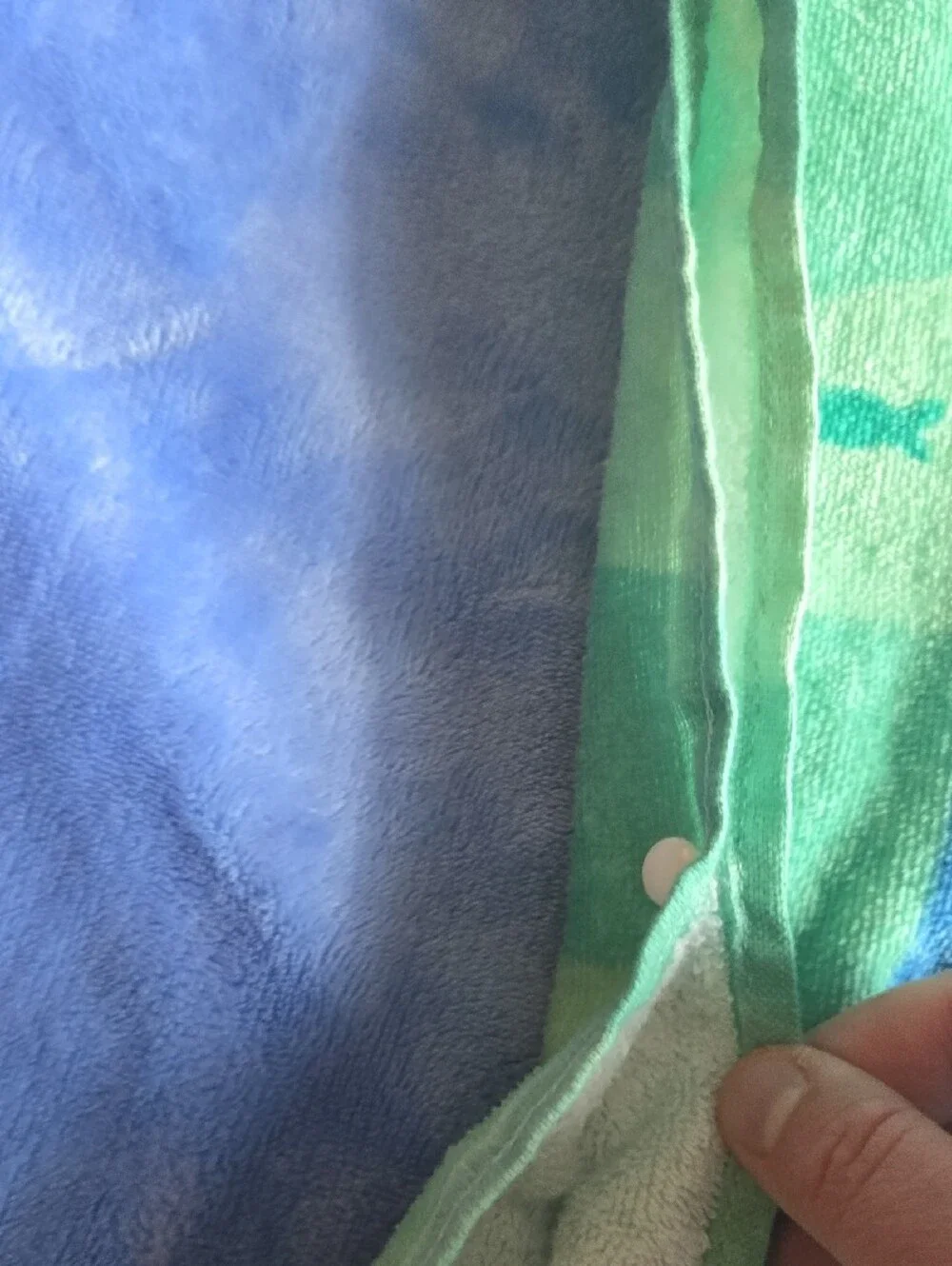 Blue Shark Hooded Kids Poncho Towel